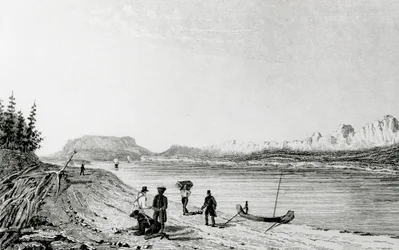 Parte de las Montañas Rocosas, río Mackenzie, 1828